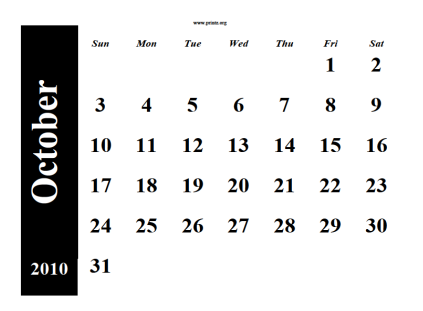 september 2010 calendar with holidays. October+2010+calendar+