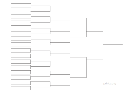 32 Team Single Elimination Bracket