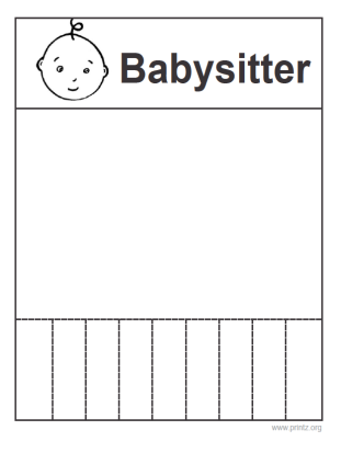 baby sitter flyers