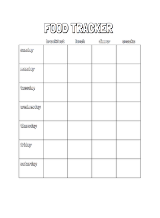 simple food tracker food traker