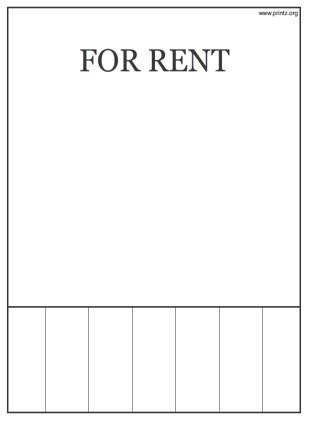 For Rent Flyer