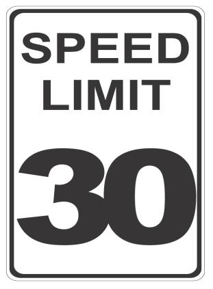 Speed Limit 30 sign