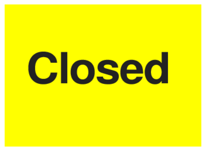 Closed (on Yellow)