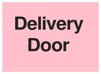 Delivery Door (on Pink)