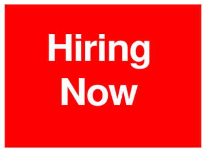 Hiring Now (on Red)