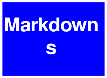 Markdowns (on Blue)