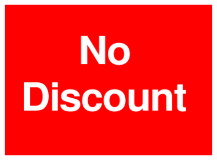 No Discount (on Red)
