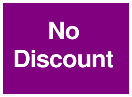 No Discount (on Purple)