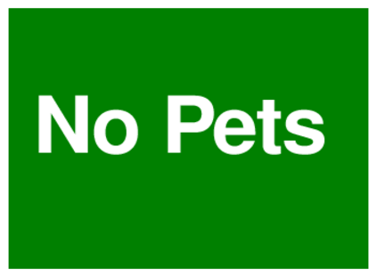 No Pets (on Green)