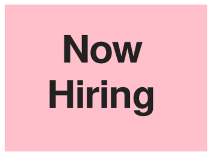Now Hiring (on Pink)