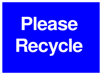 Please Recycle (on Blue)