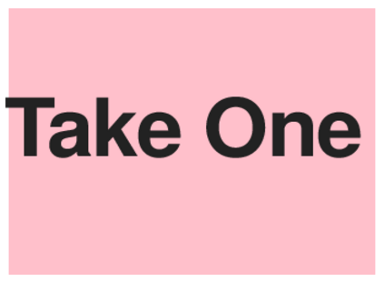 Take One (on Pink)